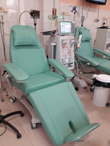 A photograph of the new dialysis equipment at the General Hospital of Kastoria